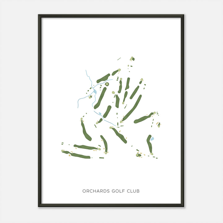 Print of Orchards Golf Club Modern Map