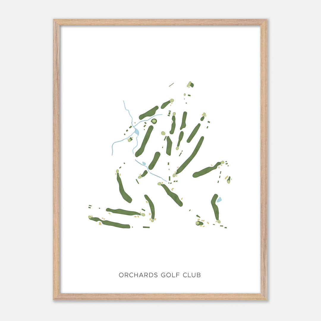 Print of Orchards Golf Club Modern Map