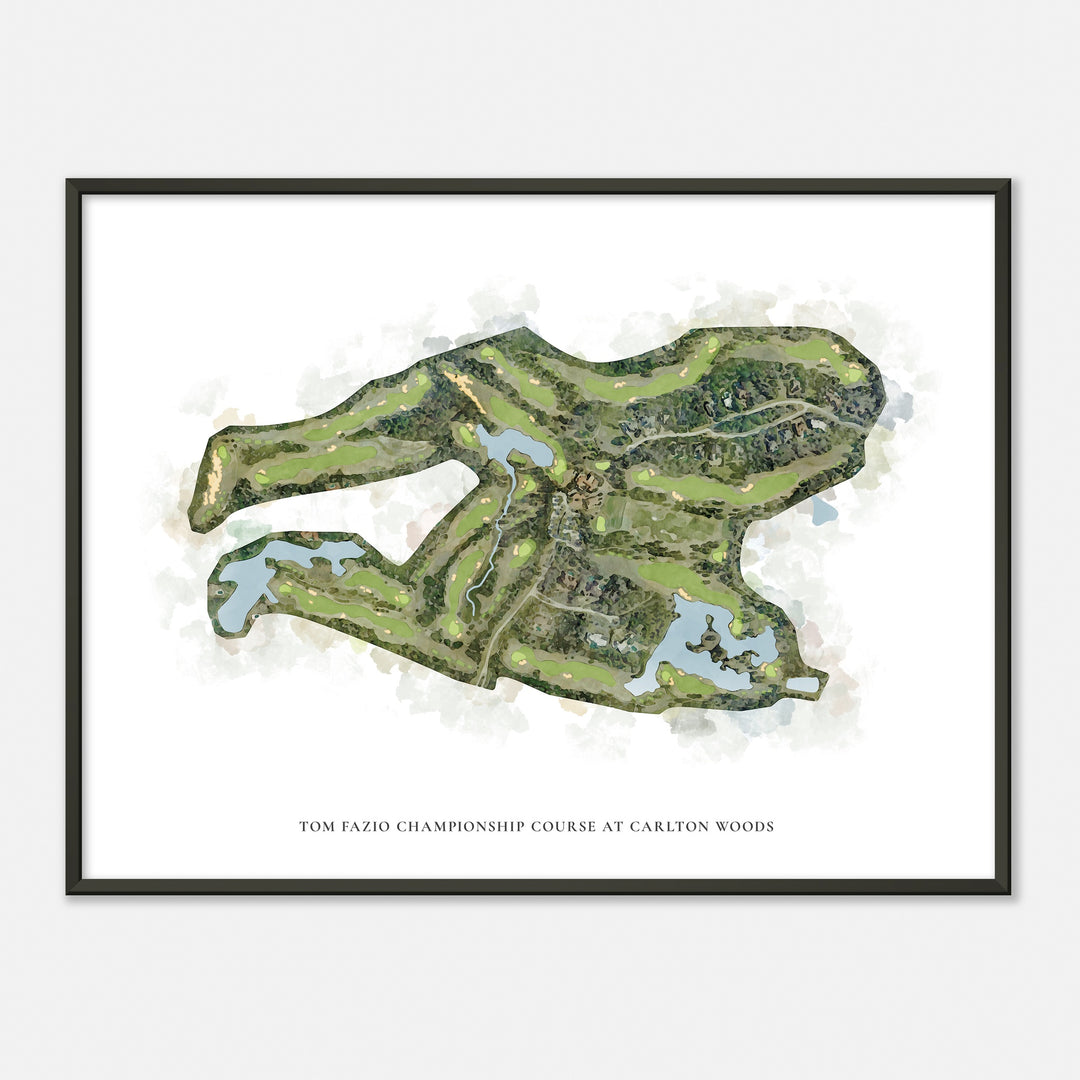 Print of Tom Fazio Championship Course At Carlton Woods Classic Map