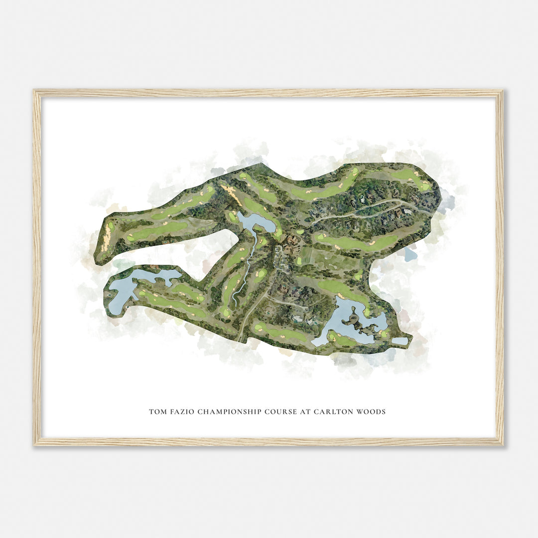 Print of Tom Fazio Championship Course At Carlton Woods Classic Map