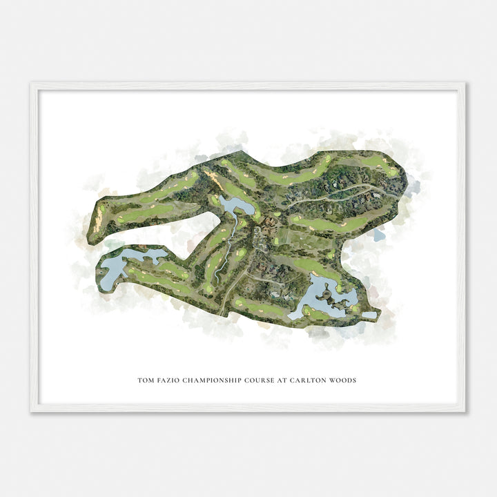 Print of Tom Fazio Championship Course At Carlton Woods Classic Map