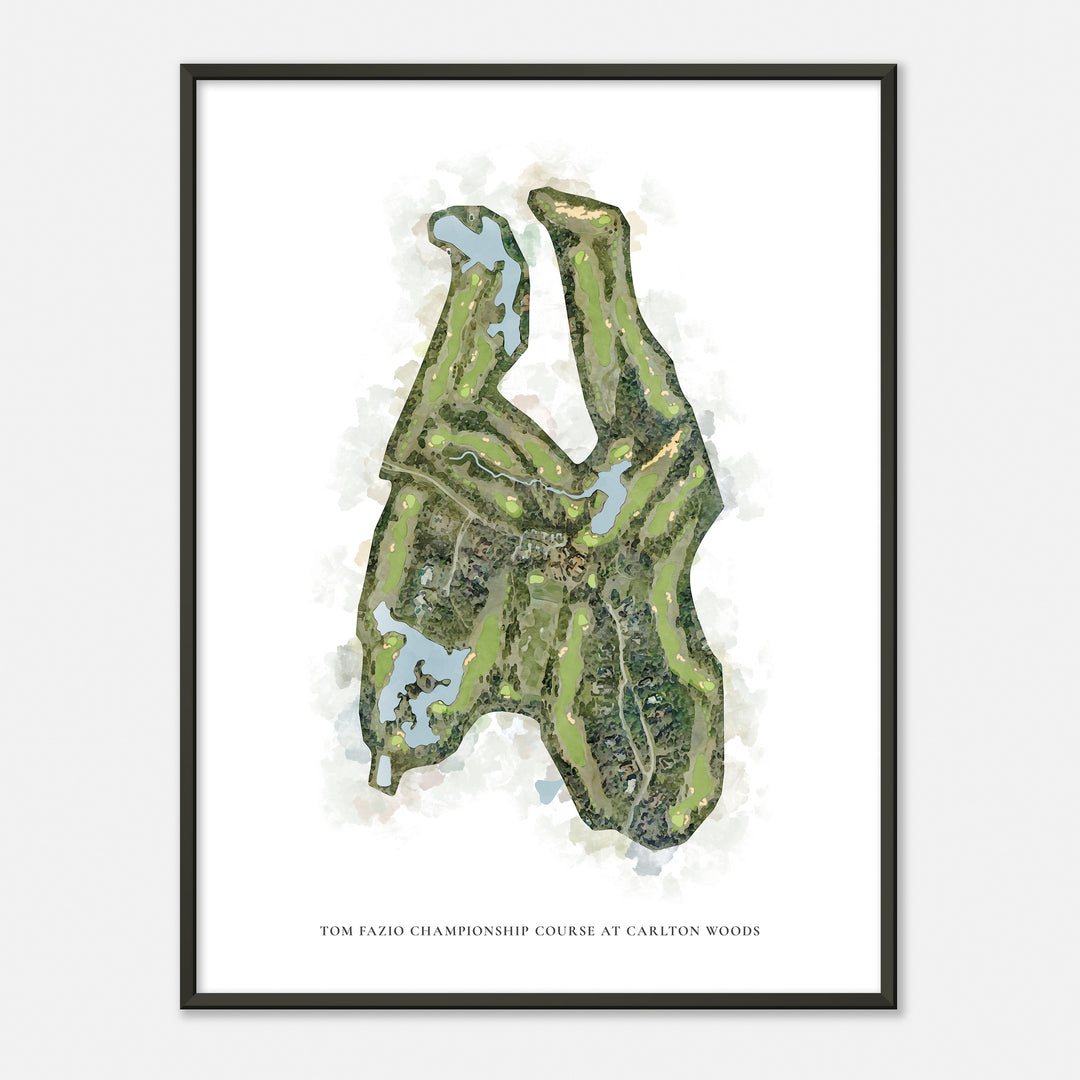 Print of Tom Fazio Championship Course At Carlton Woods Classic Map