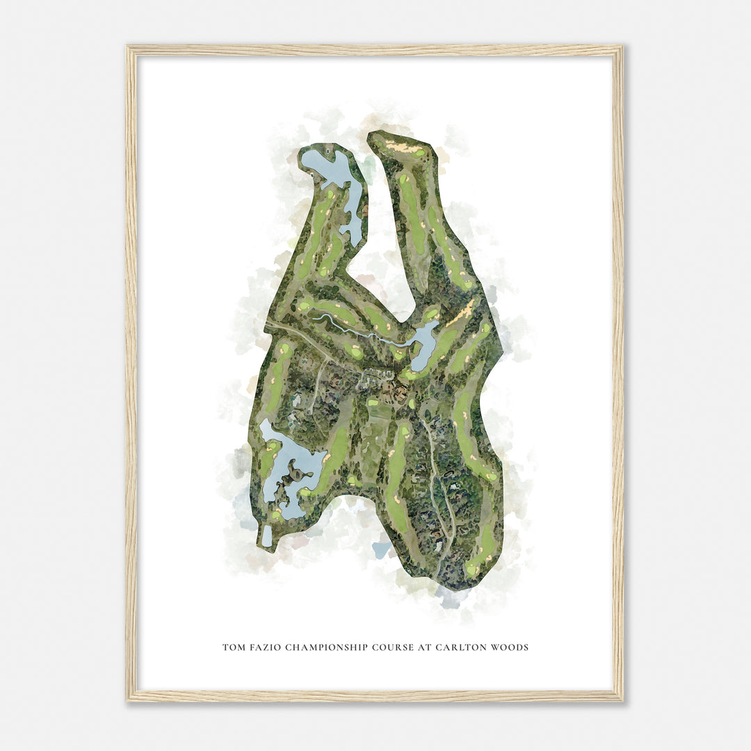 Print of Tom Fazio Championship Course At Carlton Woods Classic Map