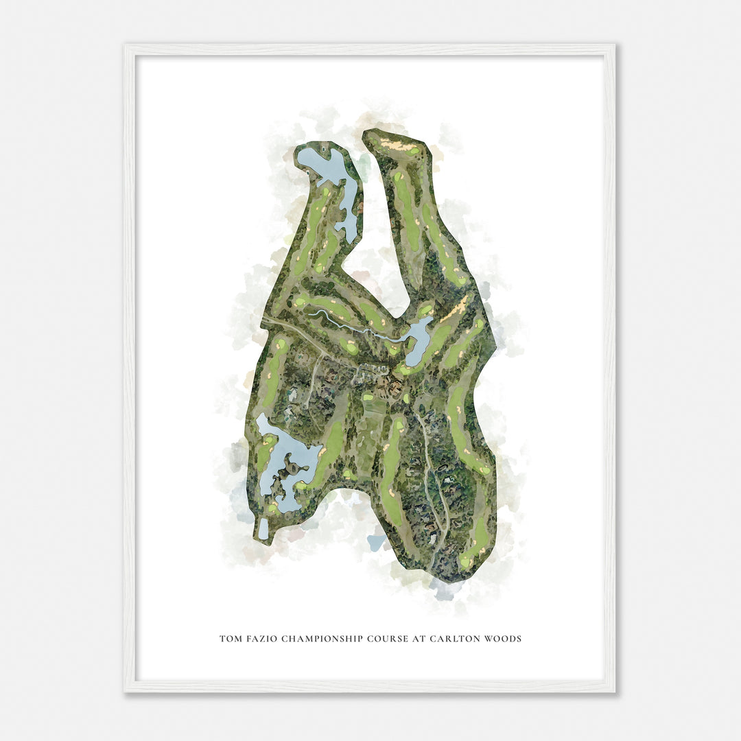 Print of Tom Fazio Championship Course At Carlton Woods Classic Map