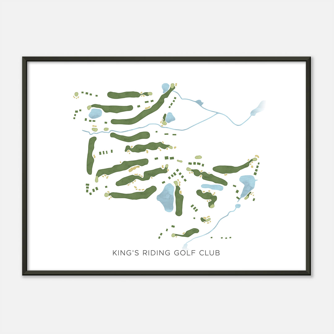 Print of King'S Riding Golf Club Modern Map