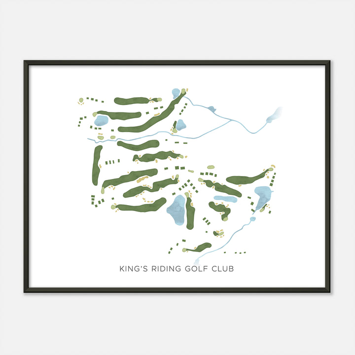 Print of King'S Riding Golf Club Modern Map