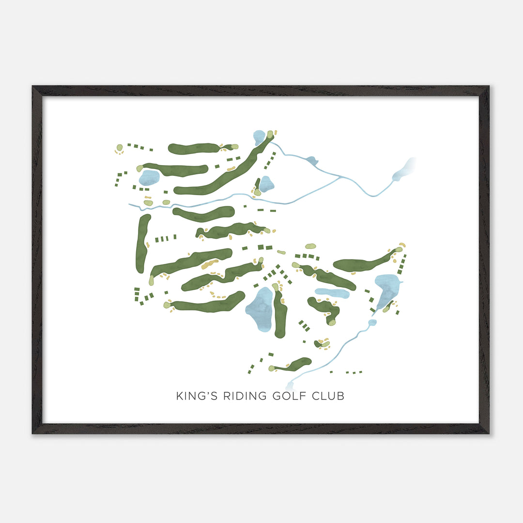 Print of King'S Riding Golf Club Modern Map