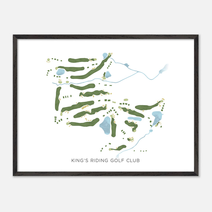 Print of King'S Riding Golf Club Modern Map