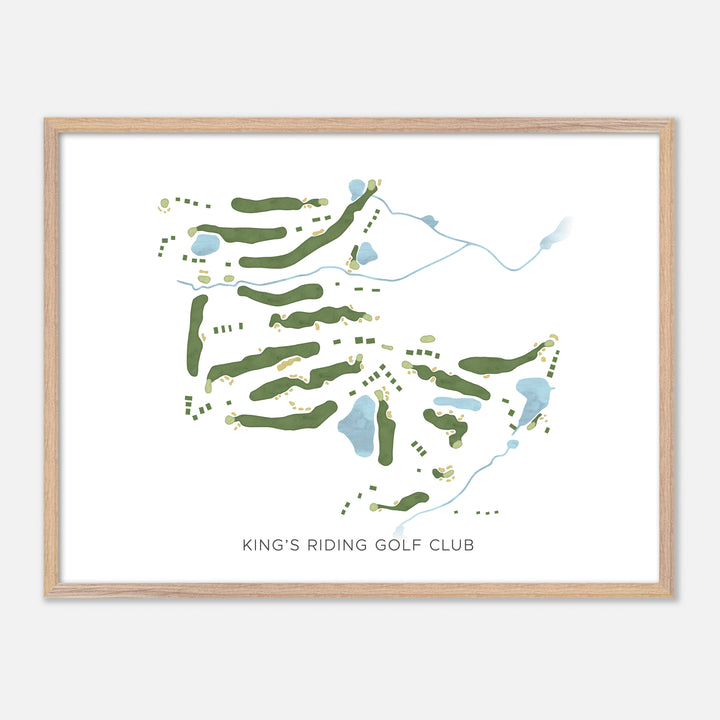Print of King'S Riding Golf Club Modern Map