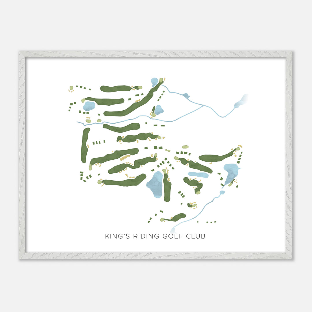 Print of King'S Riding Golf Club Modern Map