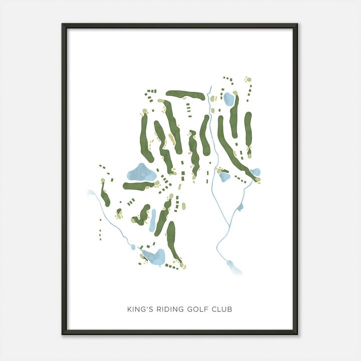 Print of King'S Riding Golf Club Modern Map