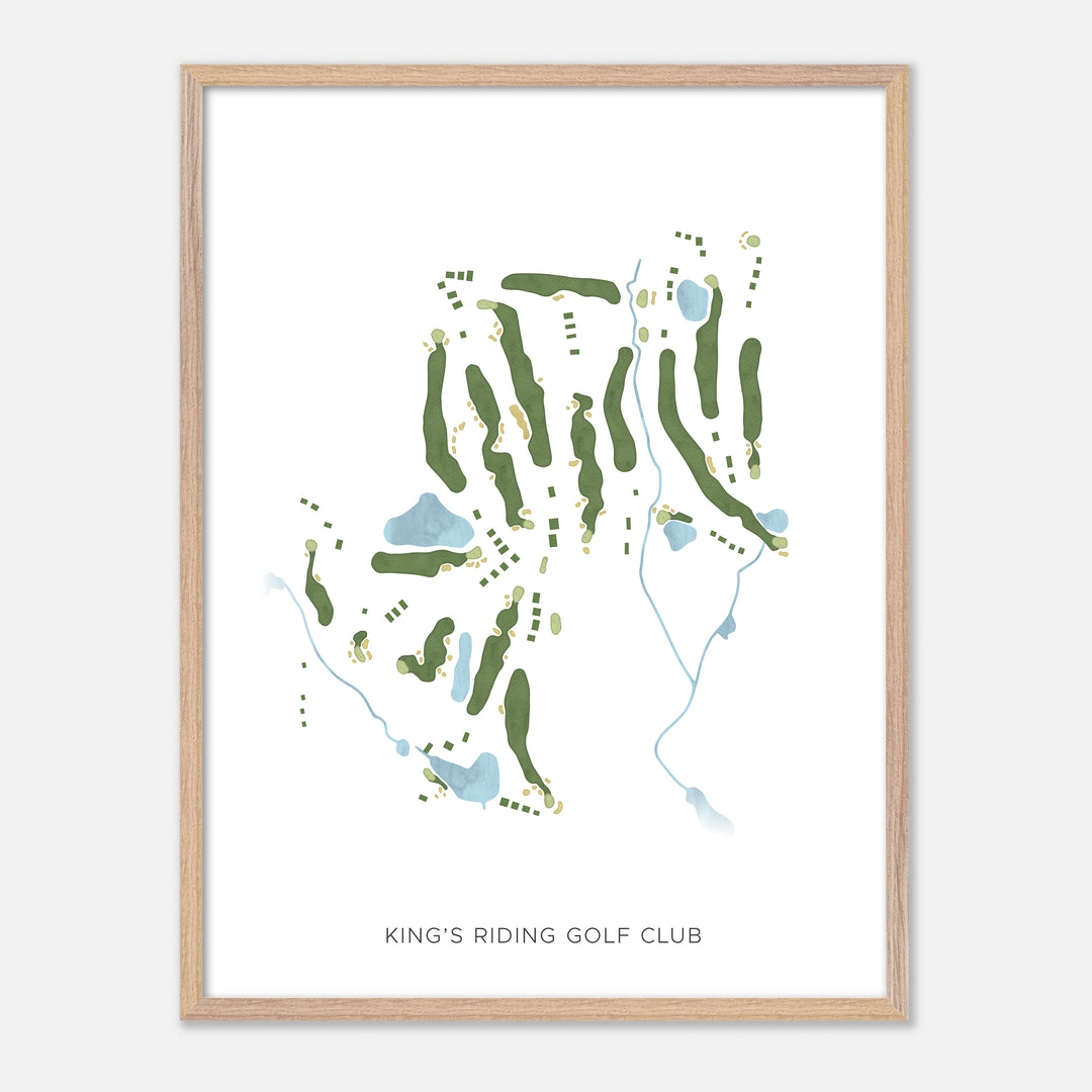 Print of King'S Riding Golf Club Modern Map