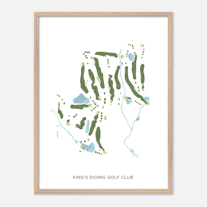 Print of King'S Riding Golf Club Modern Map