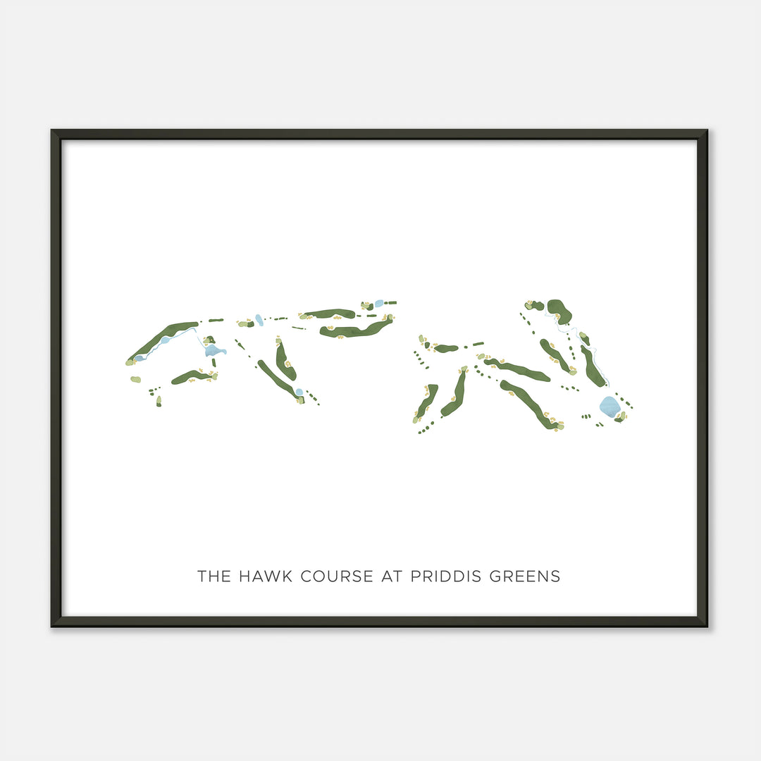 Print of The Hawk Course At Priddis Greens Modern Map
