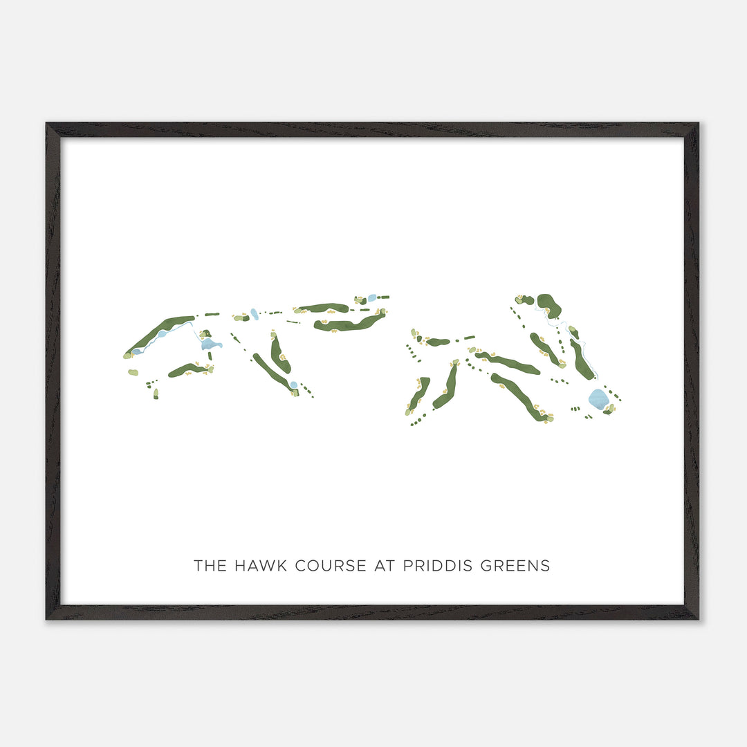 Print of The Hawk Course At Priddis Greens Modern Map