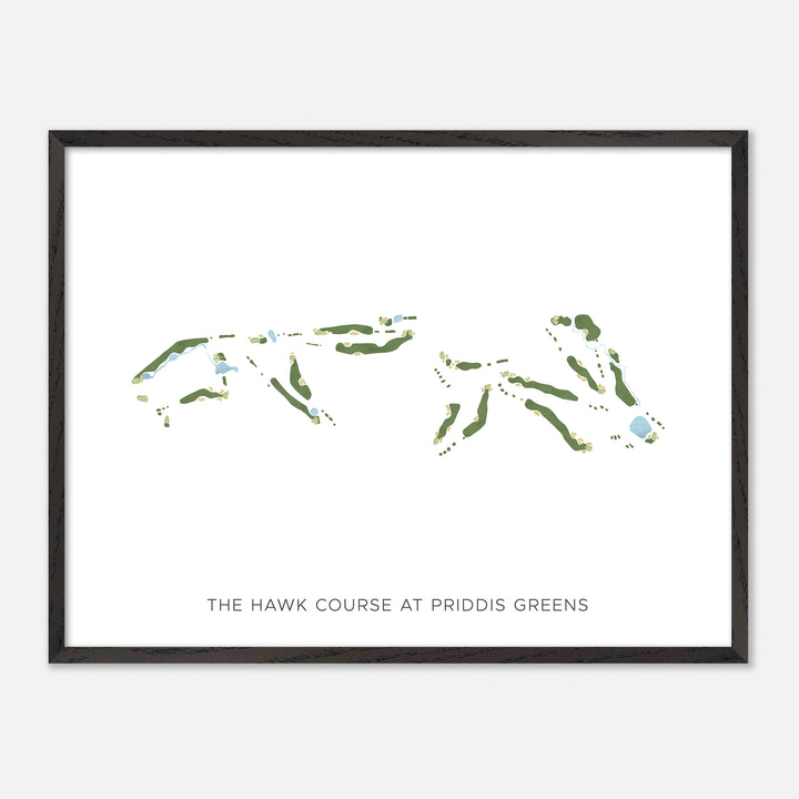 Print of The Hawk Course At Priddis Greens Modern Map