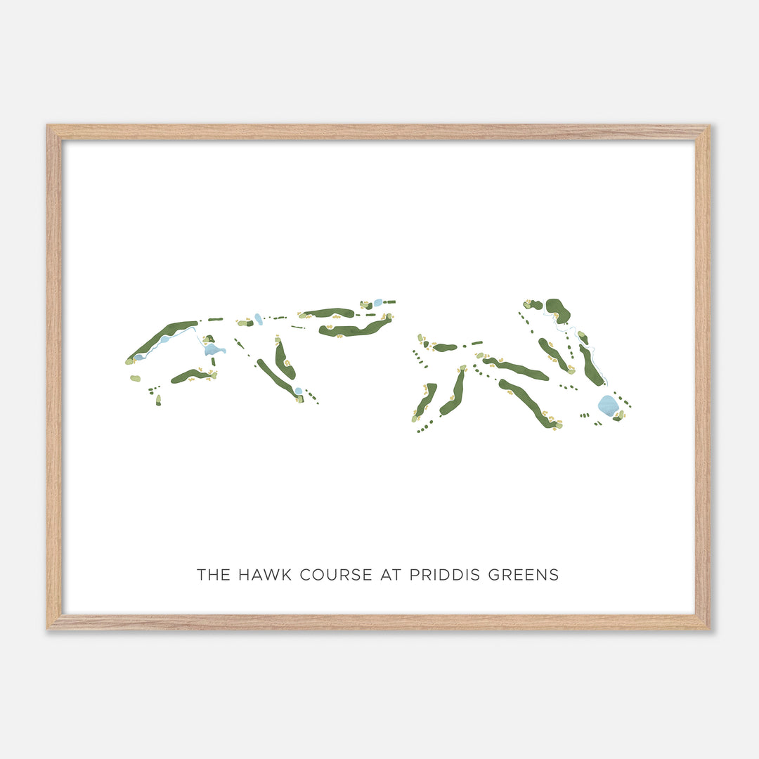Print of The Hawk Course At Priddis Greens Modern Map