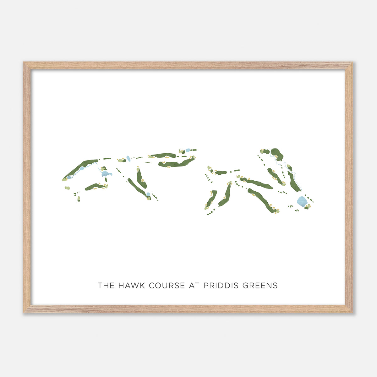 Print of The Hawk Course At Priddis Greens Modern Map