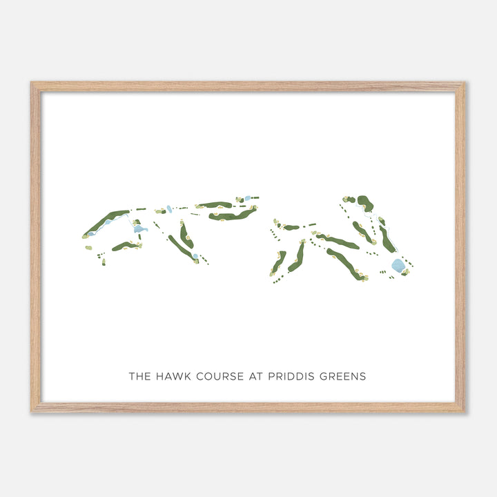 Print of The Hawk Course At Priddis Greens Modern Map