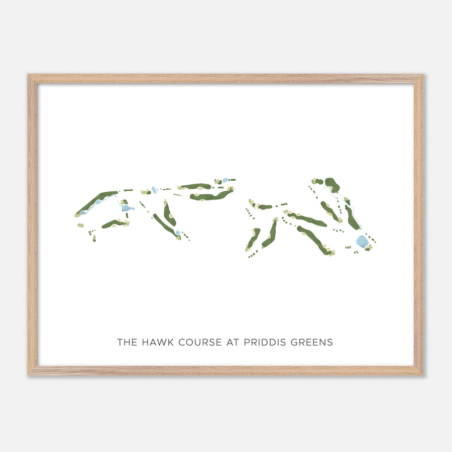 Print of The Hawk Course At Priddis Greens Modern Map