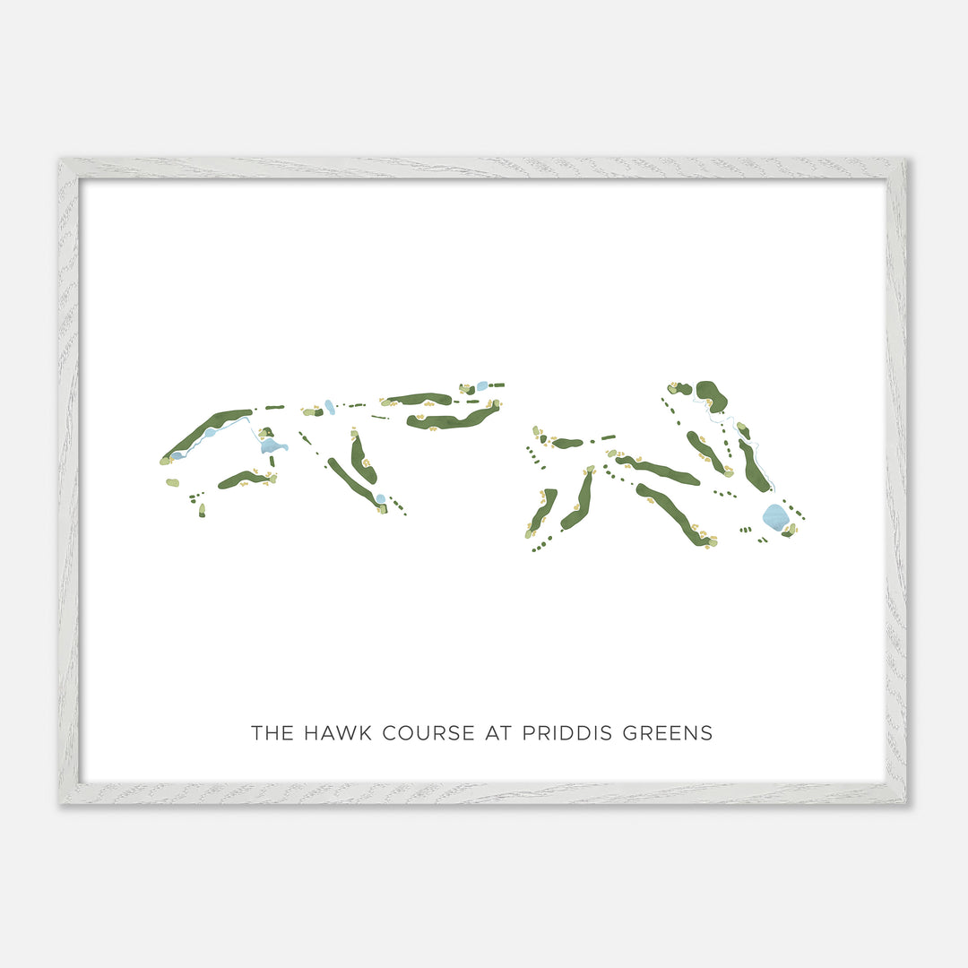 Print of The Hawk Course At Priddis Greens Modern Map
