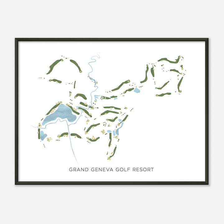 Print of Grand Geneva Golf Resort Modern Map