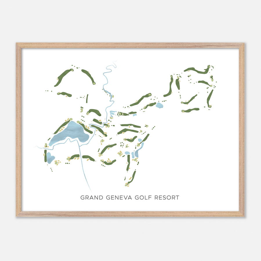 Print of Grand Geneva Golf Resort Modern Map