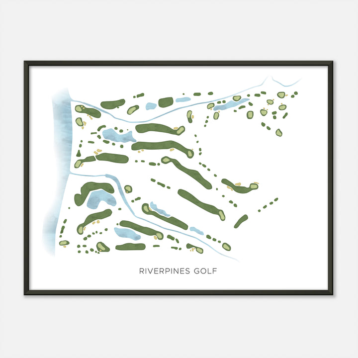 Print of Riverpines Golf Modern Map