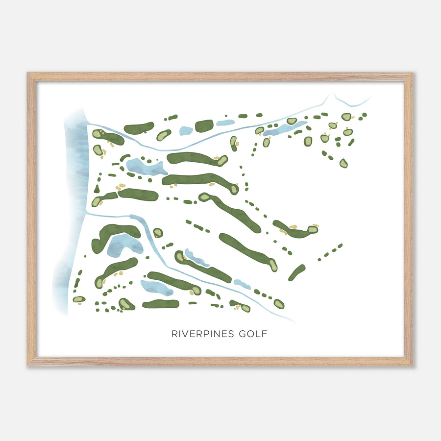 Print of Riverpines Golf Modern Map