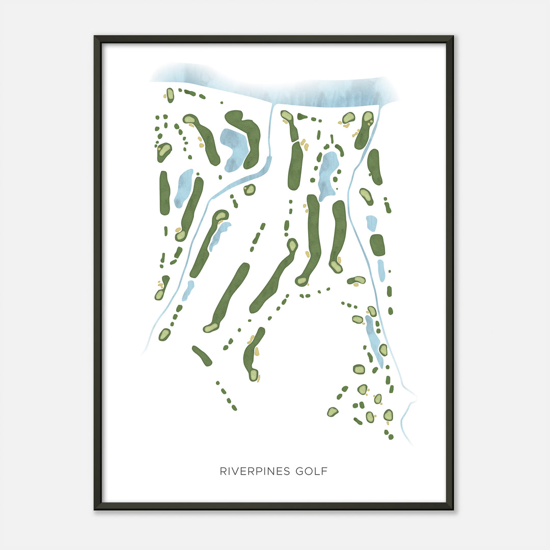 Print of Riverpines Golf Modern Map