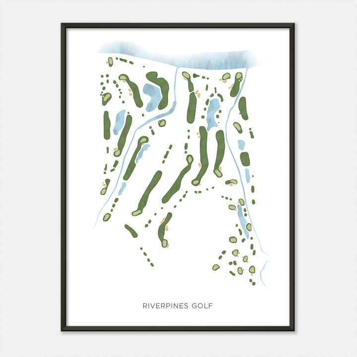Print of Riverpines Golf Modern Map