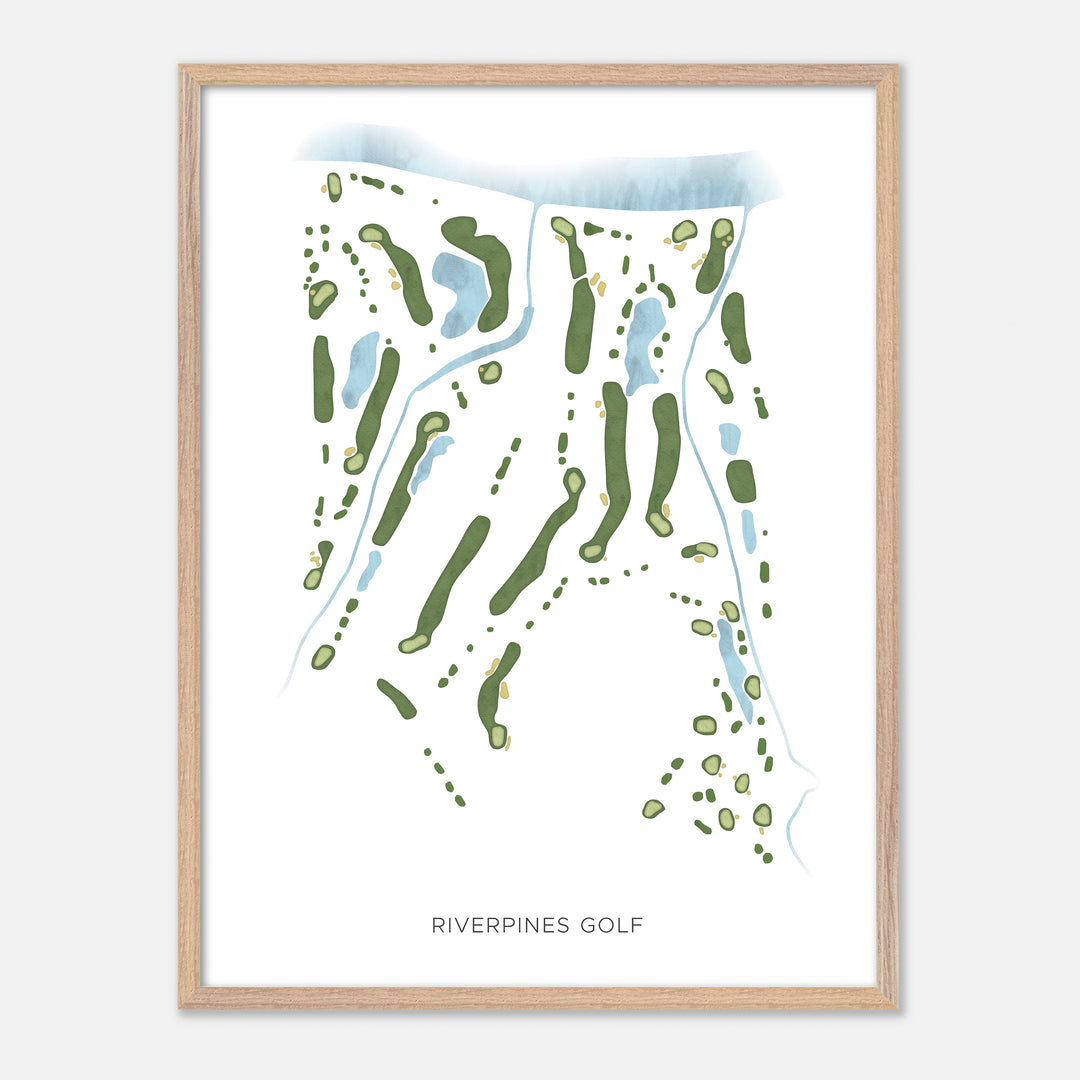 Print of Riverpines Golf Modern Map