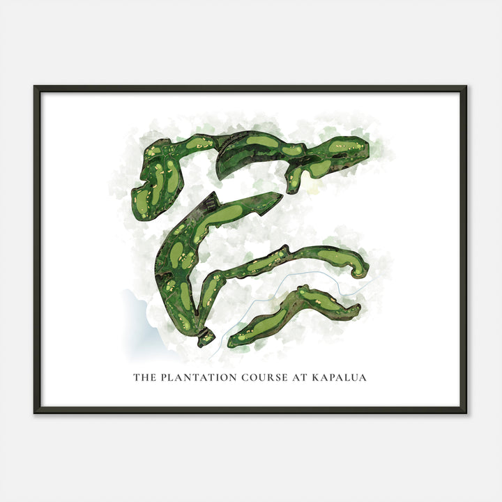 Print of The Plantation Course At Kapalua Classic Map