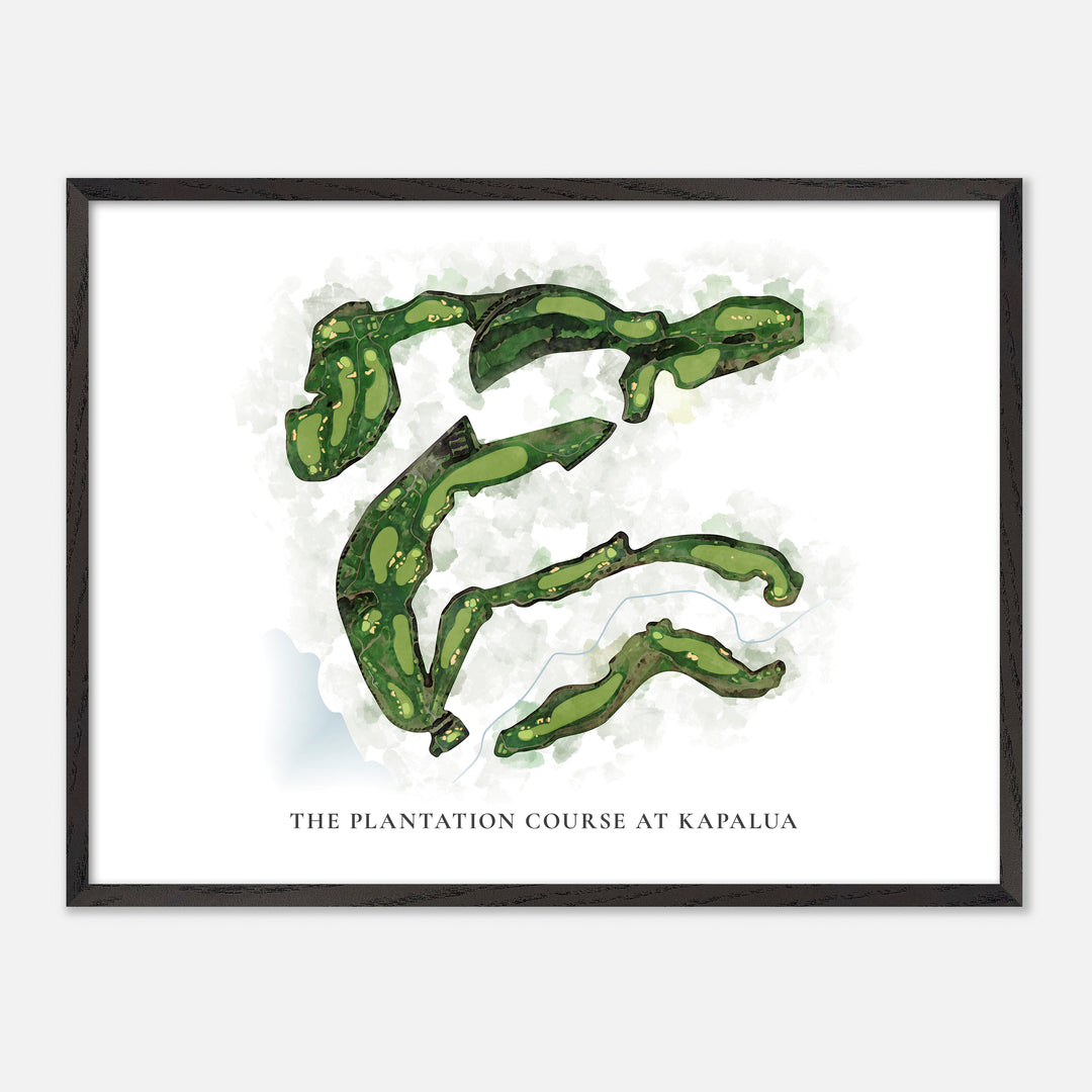 Print of The Plantation Course At Kapalua Classic Map