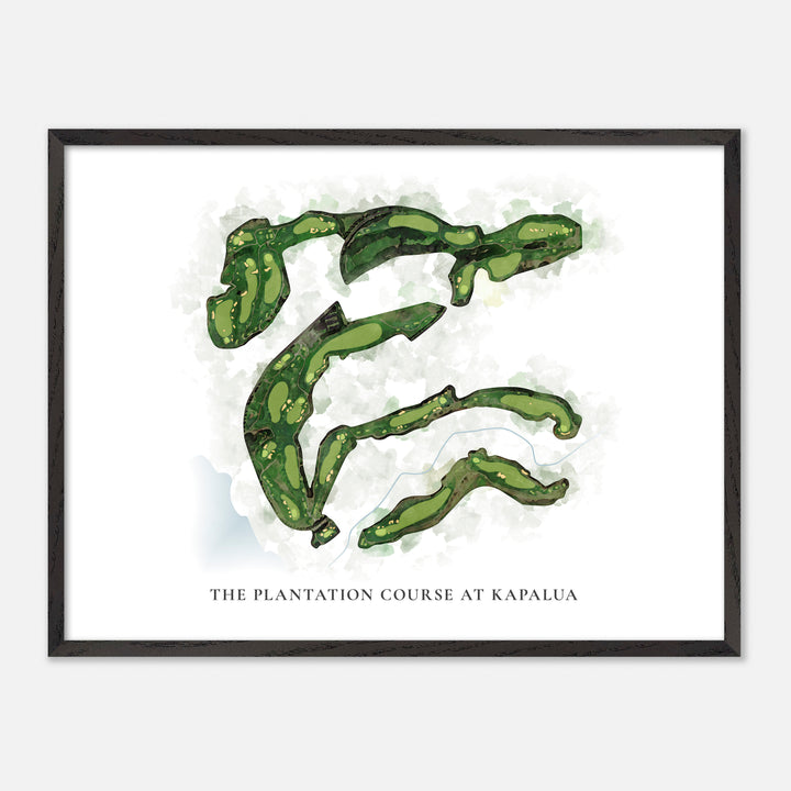 Print of The Plantation Course At Kapalua Classic Map