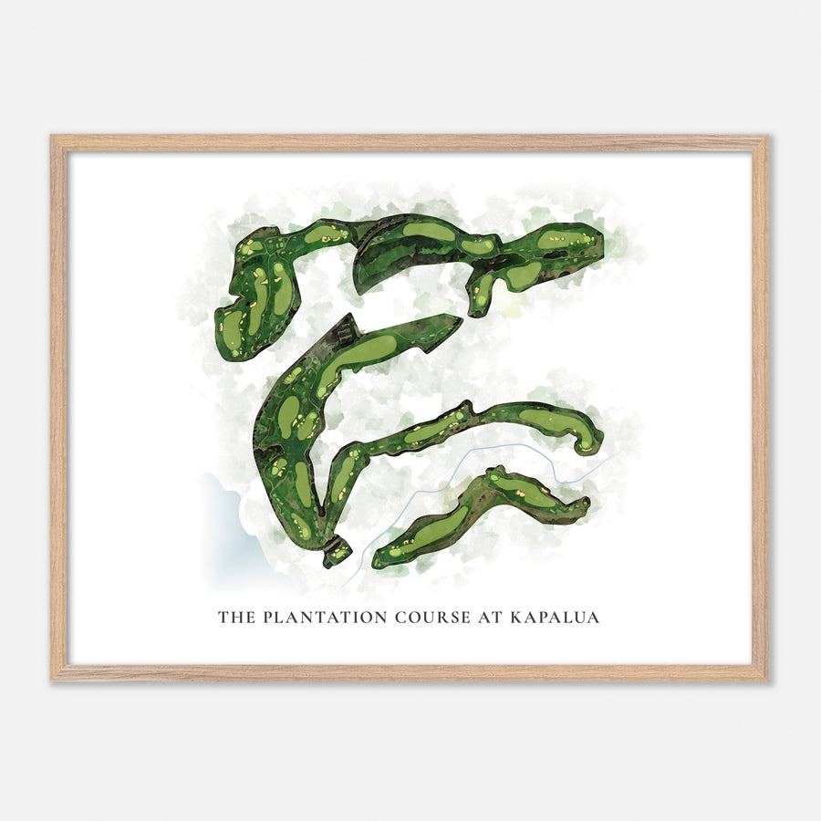 Print of The Plantation Course At Kapalua Classic Map