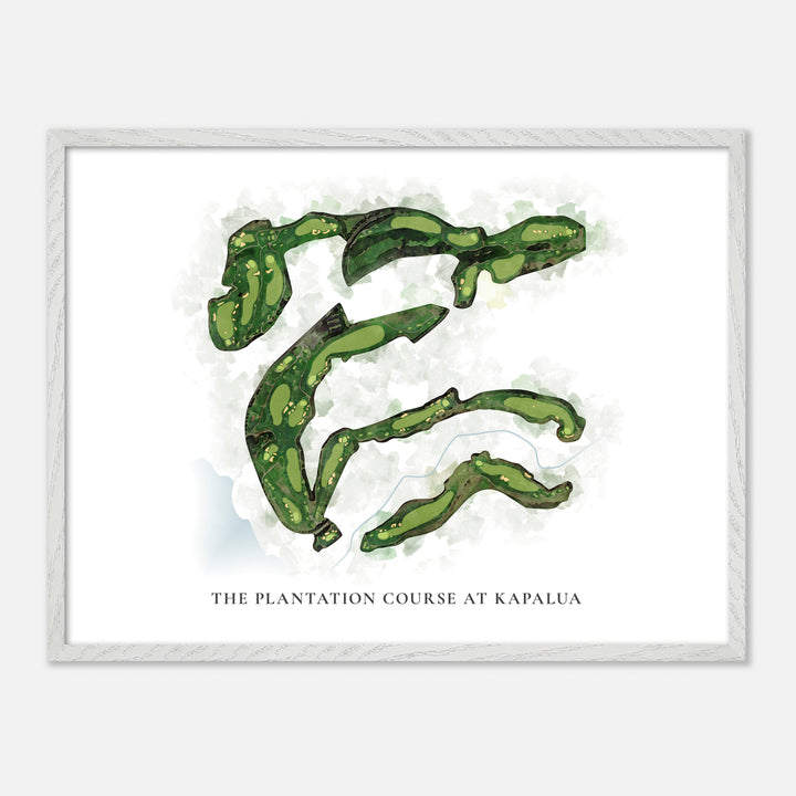 Print of The Plantation Course At Kapalua Classic Map