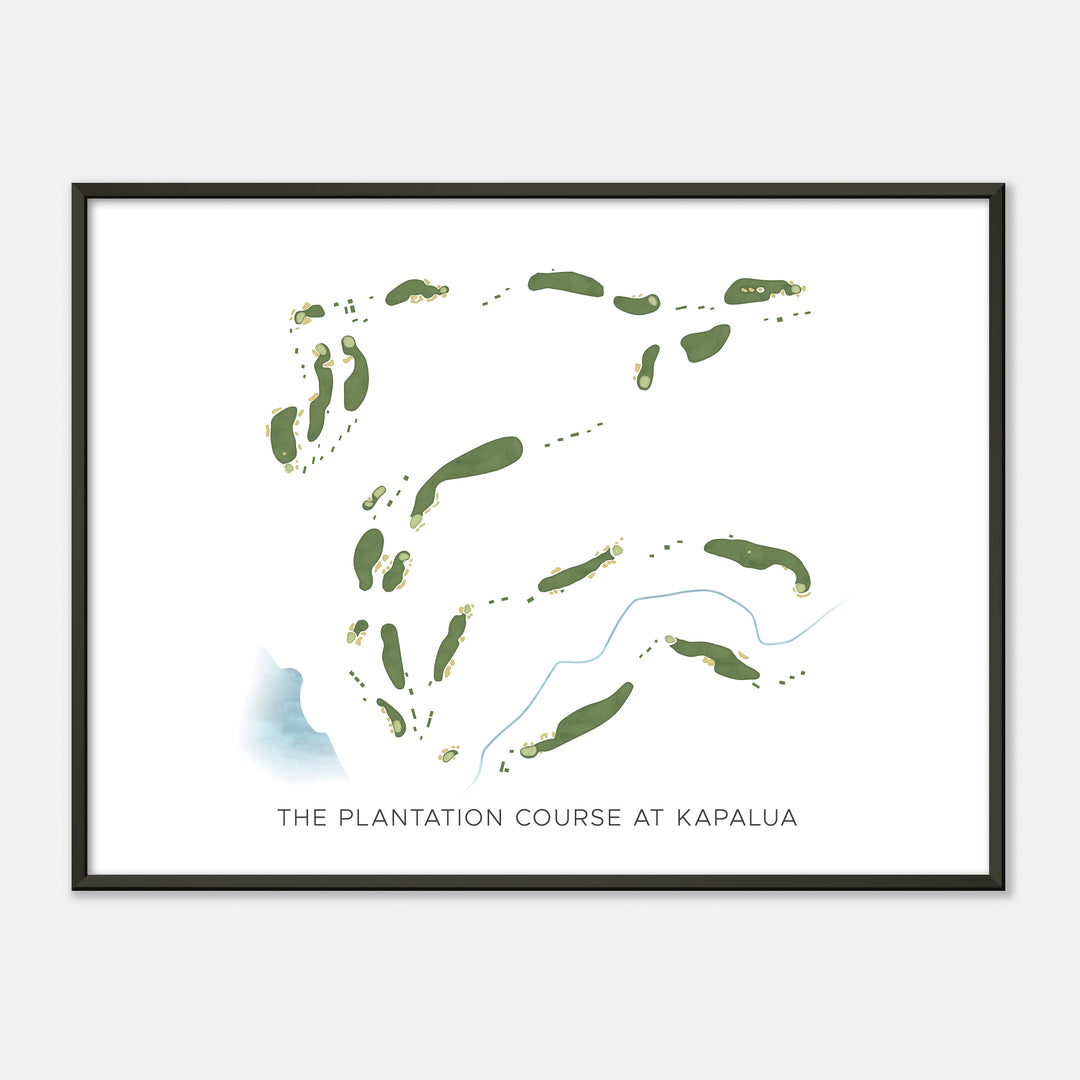 Print of The Plantation Course At Kapalua Modern Map