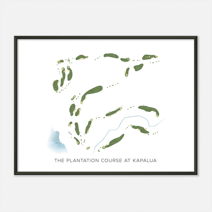 Print of The Plantation Course At Kapalua Modern Map