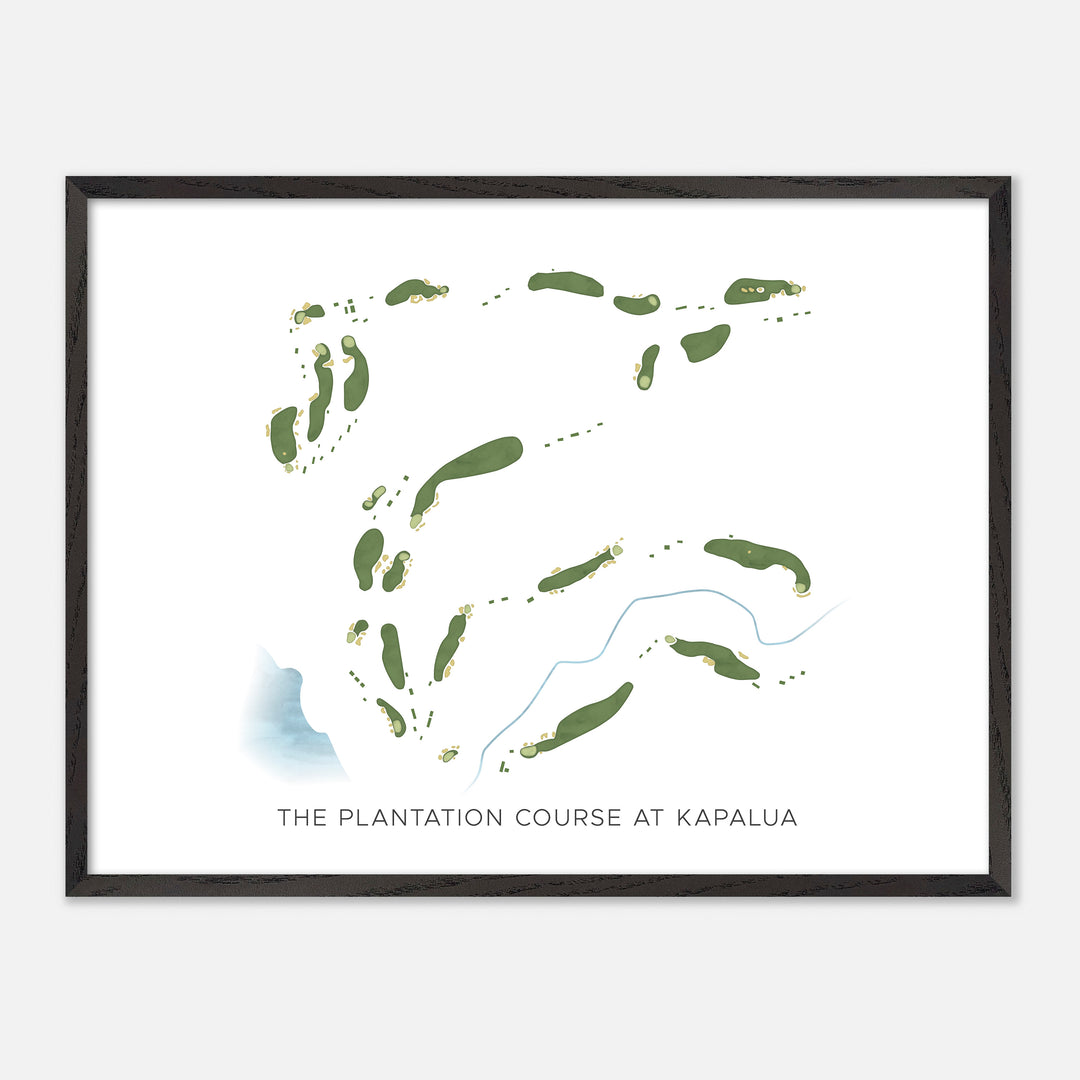 Print of The Plantation Course At Kapalua Modern Map