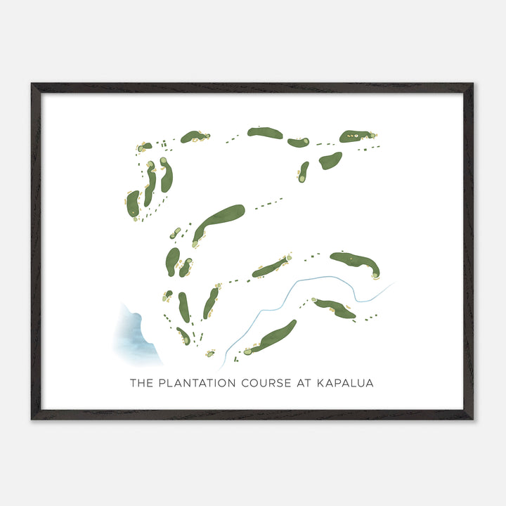 Print of The Plantation Course At Kapalua Modern Map
