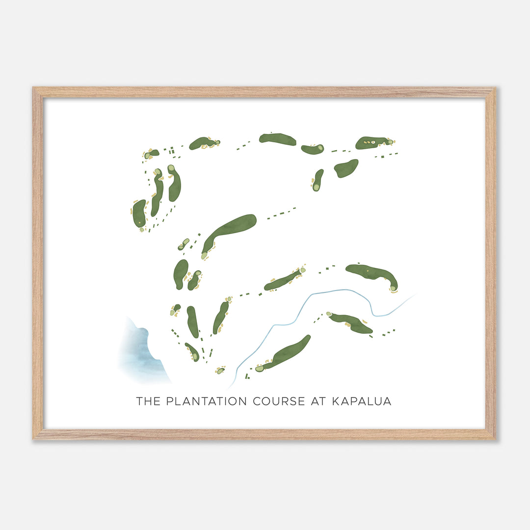 Print of The Plantation Course At Kapalua Modern Map