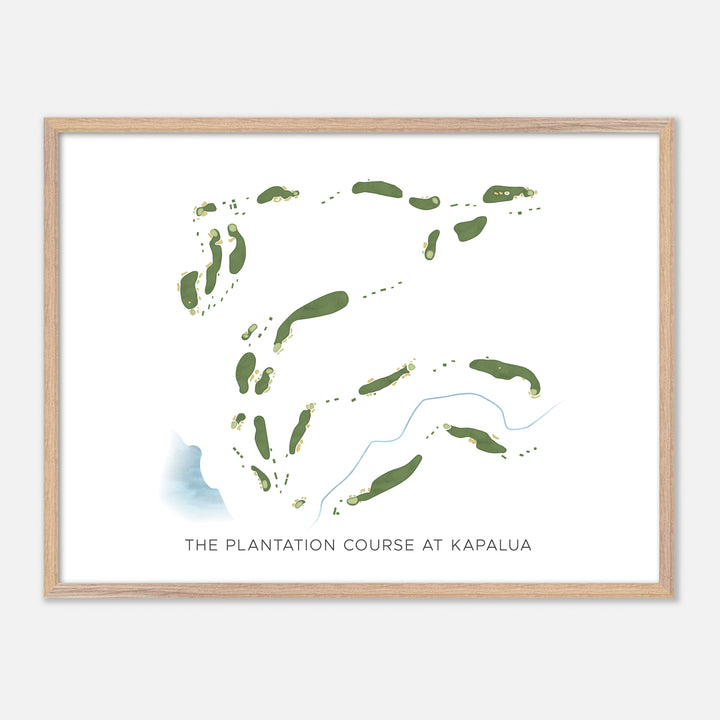 Print of The Plantation Course At Kapalua Modern Map