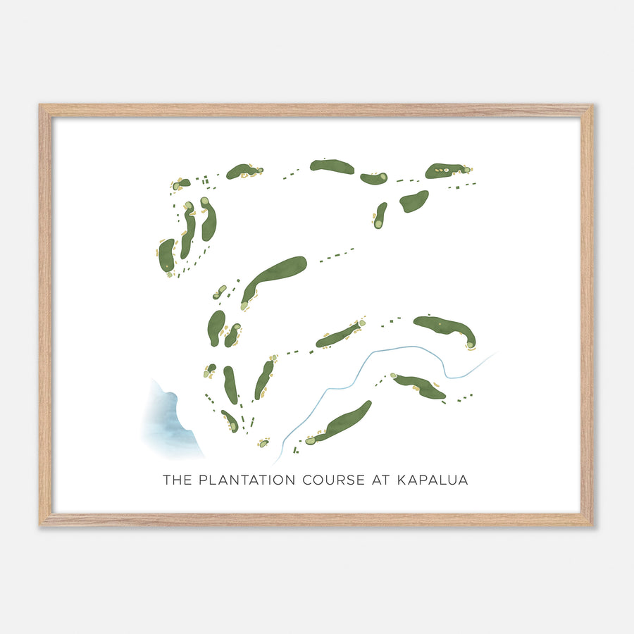 Print of The Plantation Course At Kapalua Modern Map