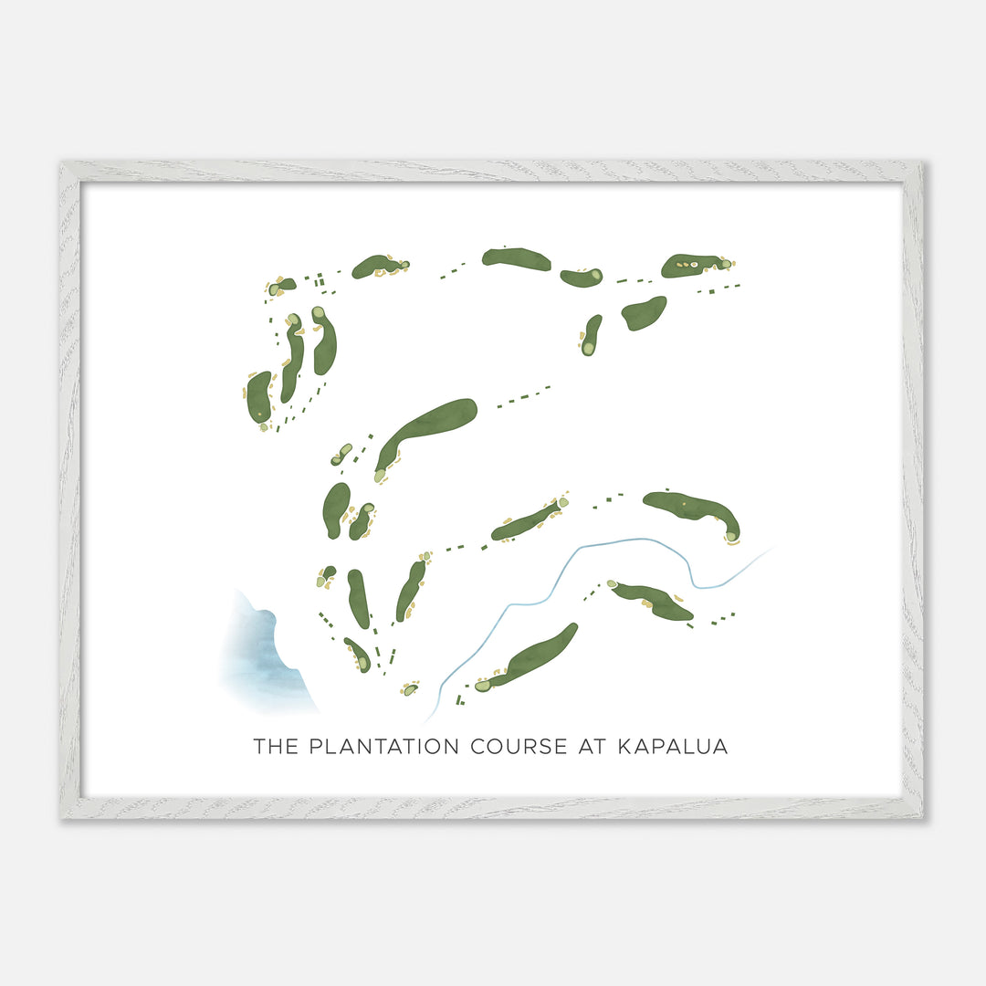 Print of The Plantation Course At Kapalua Modern Map