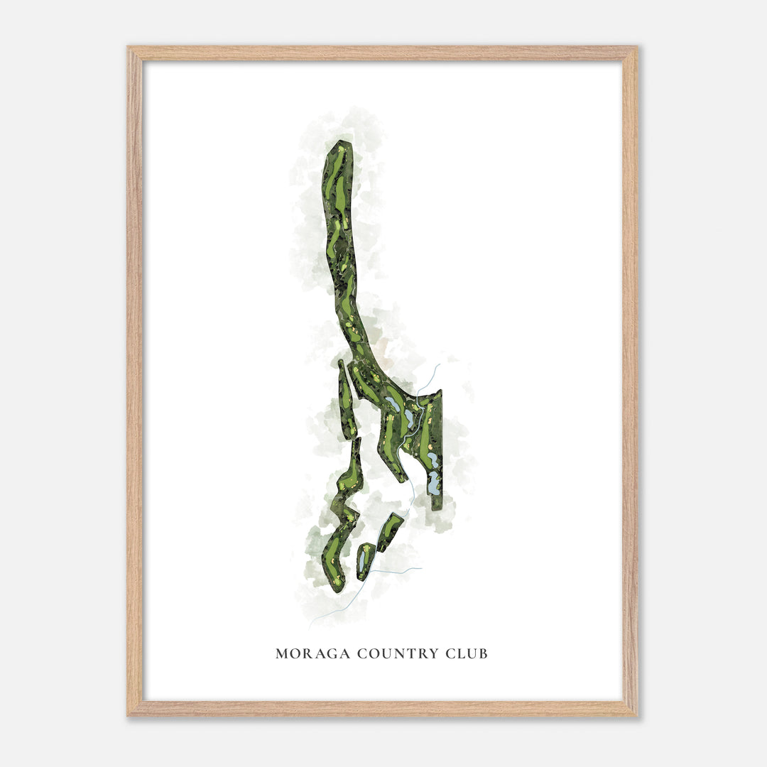 Print of Moraga Country Club Classic Map