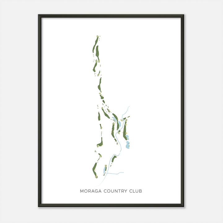 Print of Moraga Country Club Modern Map
