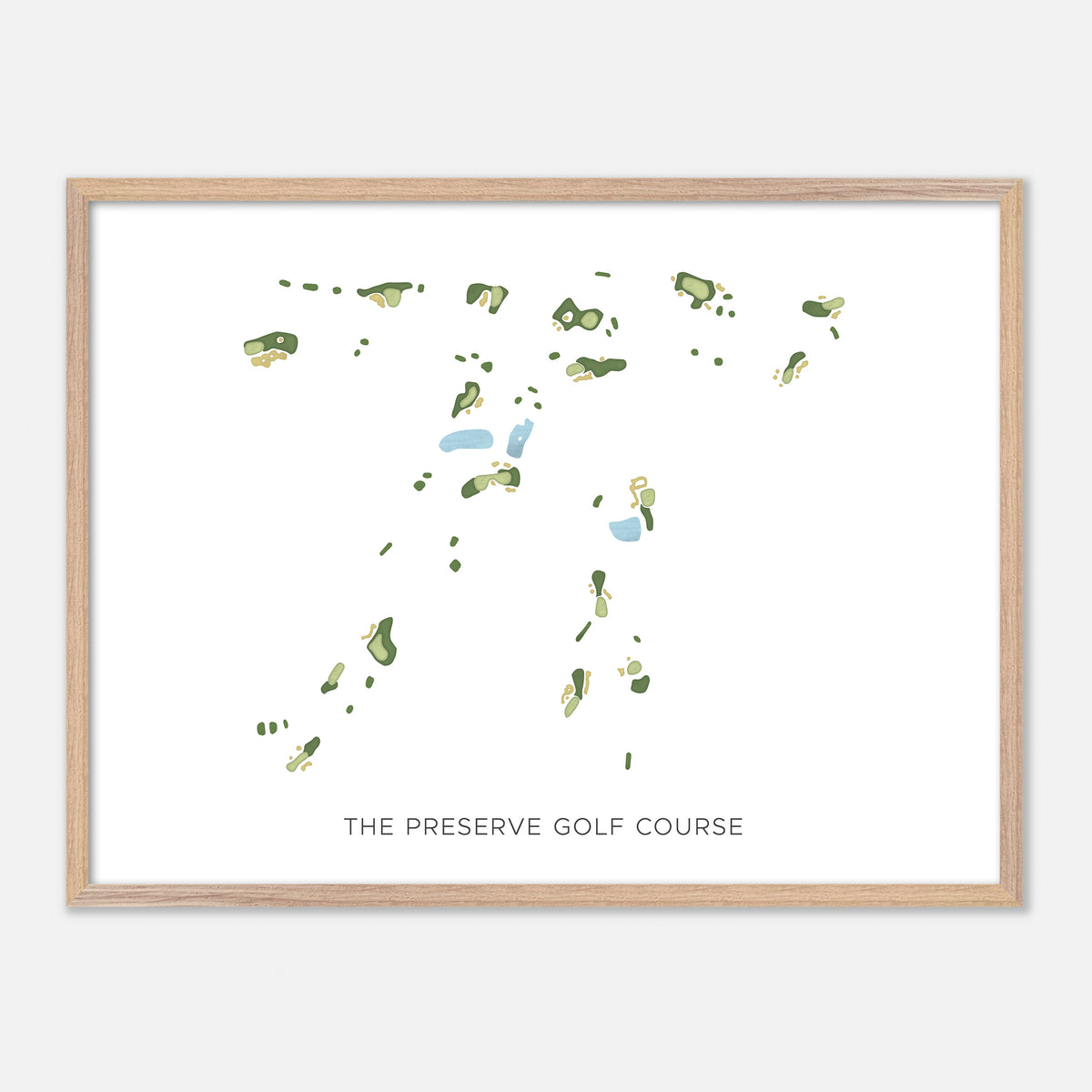 Print of The Preserve Golf Course Modern Map