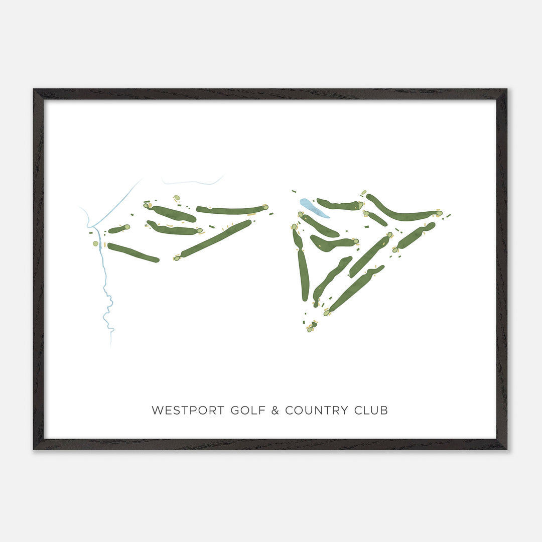 Print of Westport Golf & Country Club Modern Map