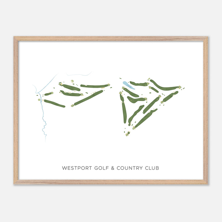 Print of Westport Golf & Country Club Modern Map